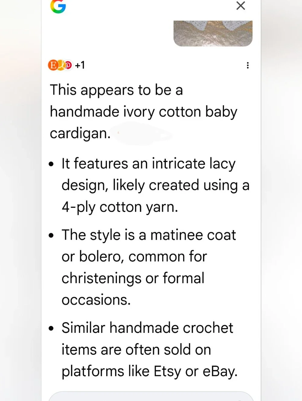 Crocheted Open-Front Baby Cardigan from Croatia